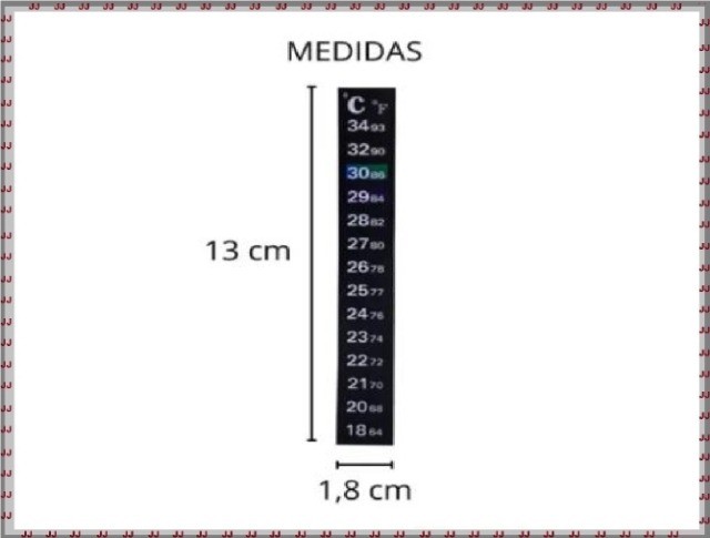Termômetro em fita adesiva - Aquário - Foto 3