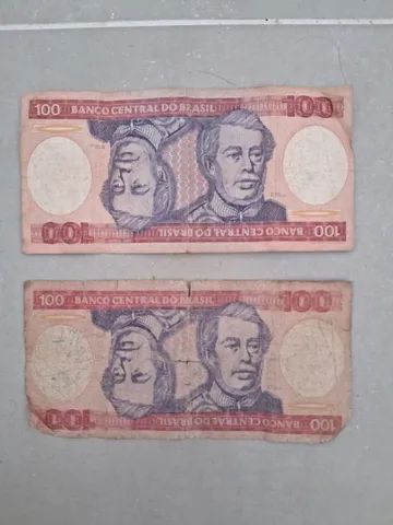 2 Notas De 100 Cruzeiros Usada