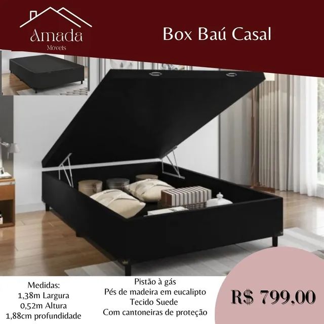 cama box conjugada casal espuma apenas 599,00 , Entrega  em 3 dias  - Foto 4