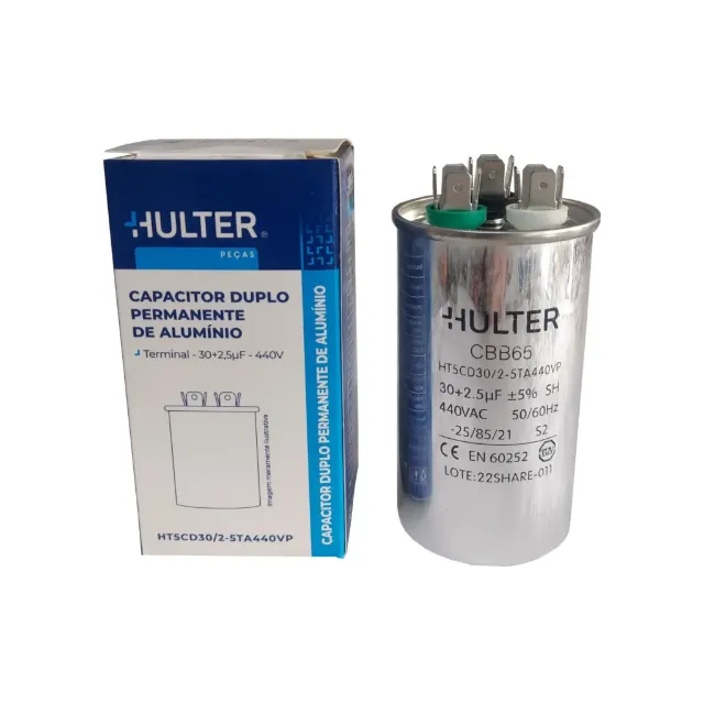 Capacitor Duplo 30 + 2,5uf Para Ar Condicionado Refrigeração