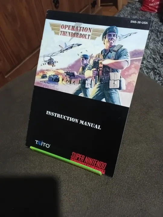Operation Thunderbolt Manual Usa Original Snes raro