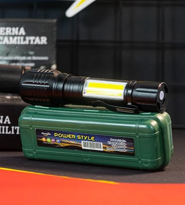 Lanterna recarregável Led Átomo Power Style - Loja Mega Tudo
