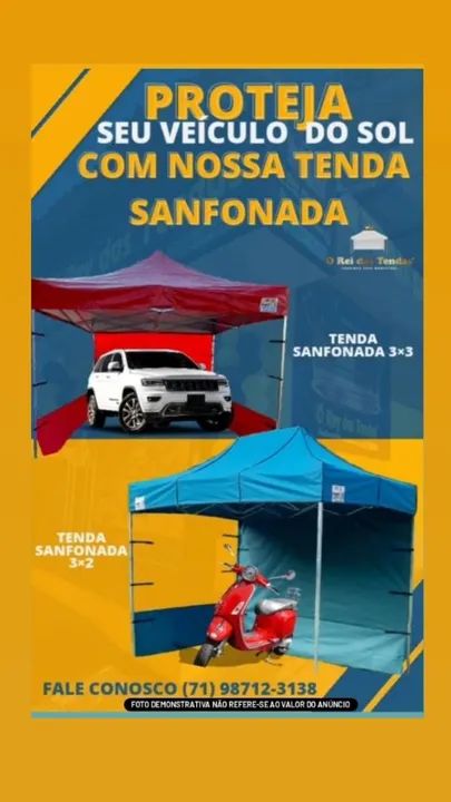 Toldo sanfonado 3x3 promoção da fábrica - A mais prática do mundo! - Foto 2