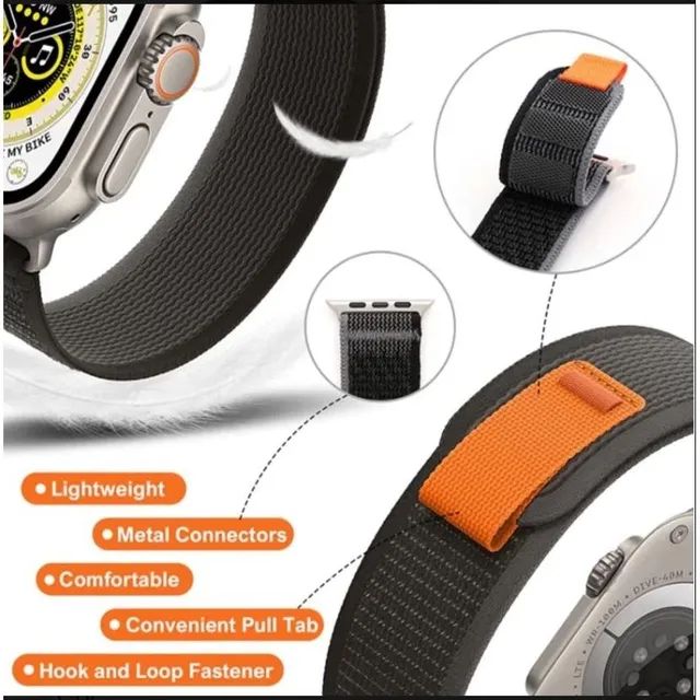 Pulseira estilo Loop Trail para relógio smartwatch Apple Watch  - Foto 3