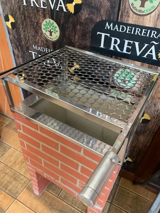Mine churrasqueira tijolinho vermelha ou Marfim  - Foto 3