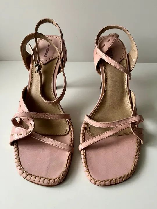 Sandália couro rosa claro - Foto 3