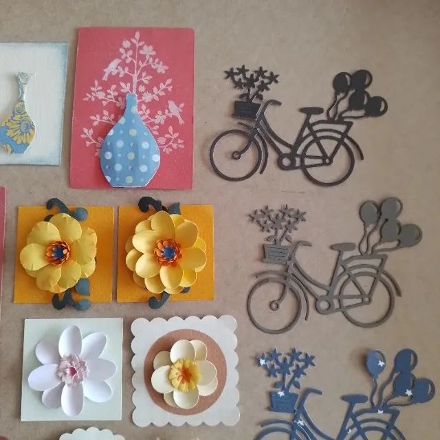 Recortes em papel, vários formatos, cores e tamanhos para aplicação em papel, madeira - Foto 4