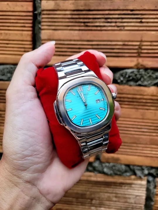 Relógio de luxo de aço inoxidável aceitamos cartão e pix 