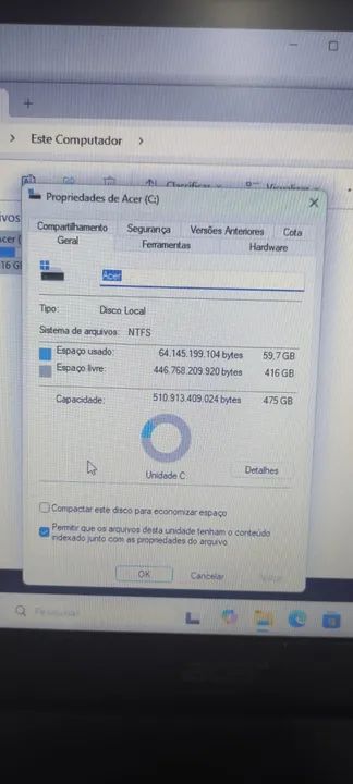 Notebook Acer Core i3 10ª Geração, 8 GB SSD 480 - Foto 5