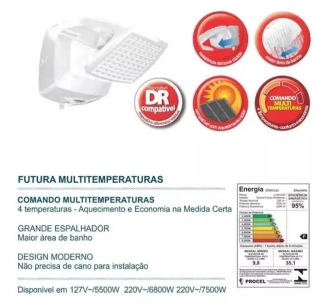 Chuveiro futura instalado 