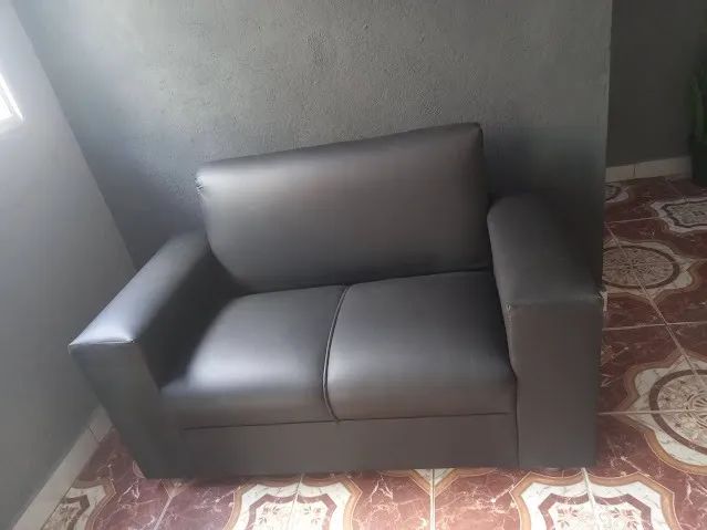 Sofá 2 Lugares Novo Courino Luxo Premium Conforto 