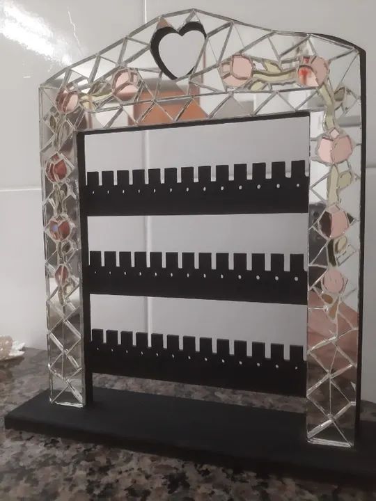 Porta Brincos em Mosaico de espelhos - Foto 2