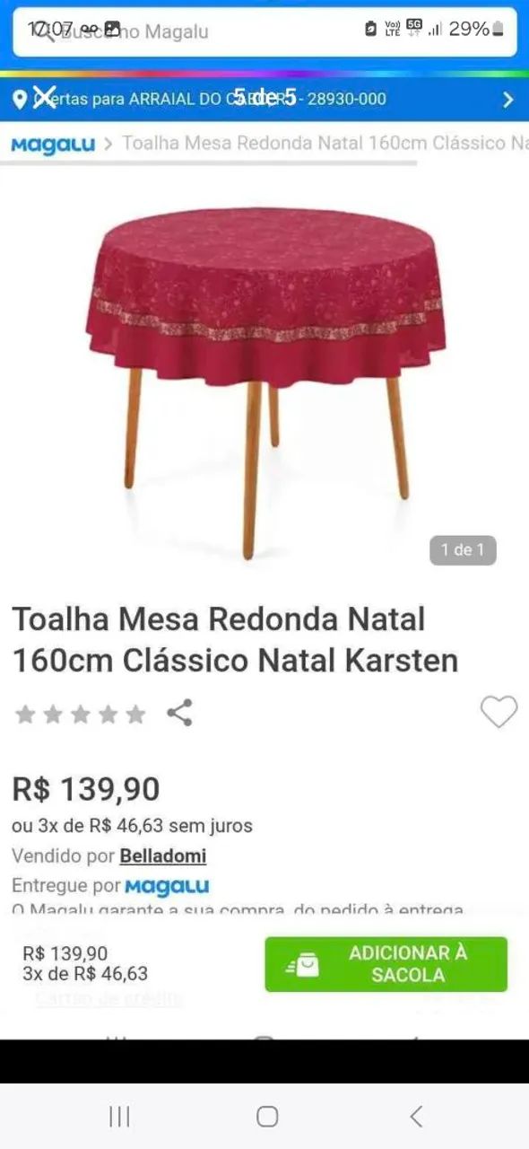 Toalha de Mesa Karsten Natal  - Foto 5