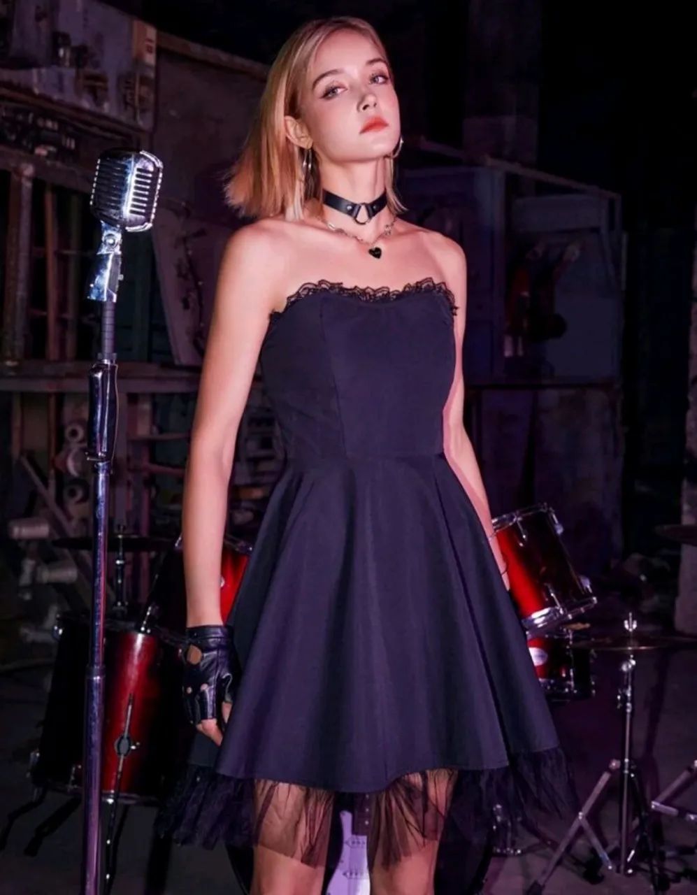 Vestido preto gótico  - Foto 4