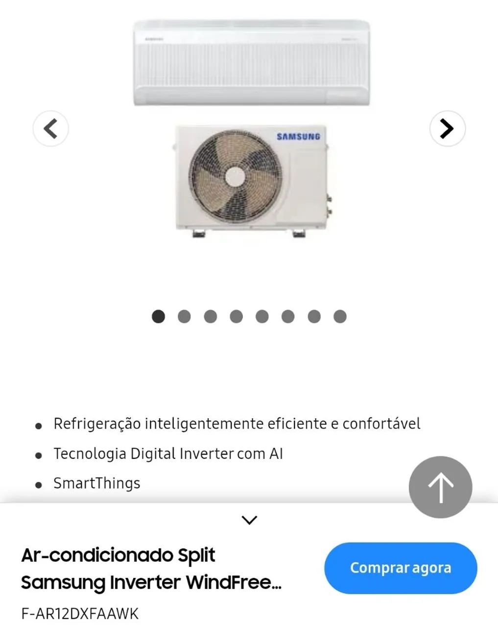 Ar Condicionado Split Samsung Inverter WindFree 12.000 BTUs F-AR12DXFAAWK