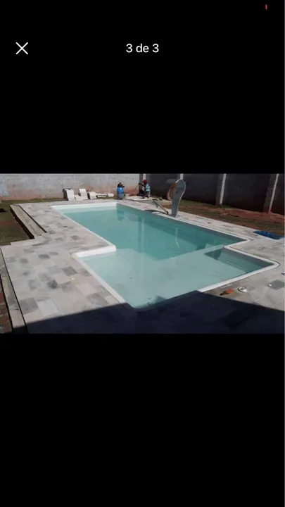 Piscina de fibra instalada 7 metros