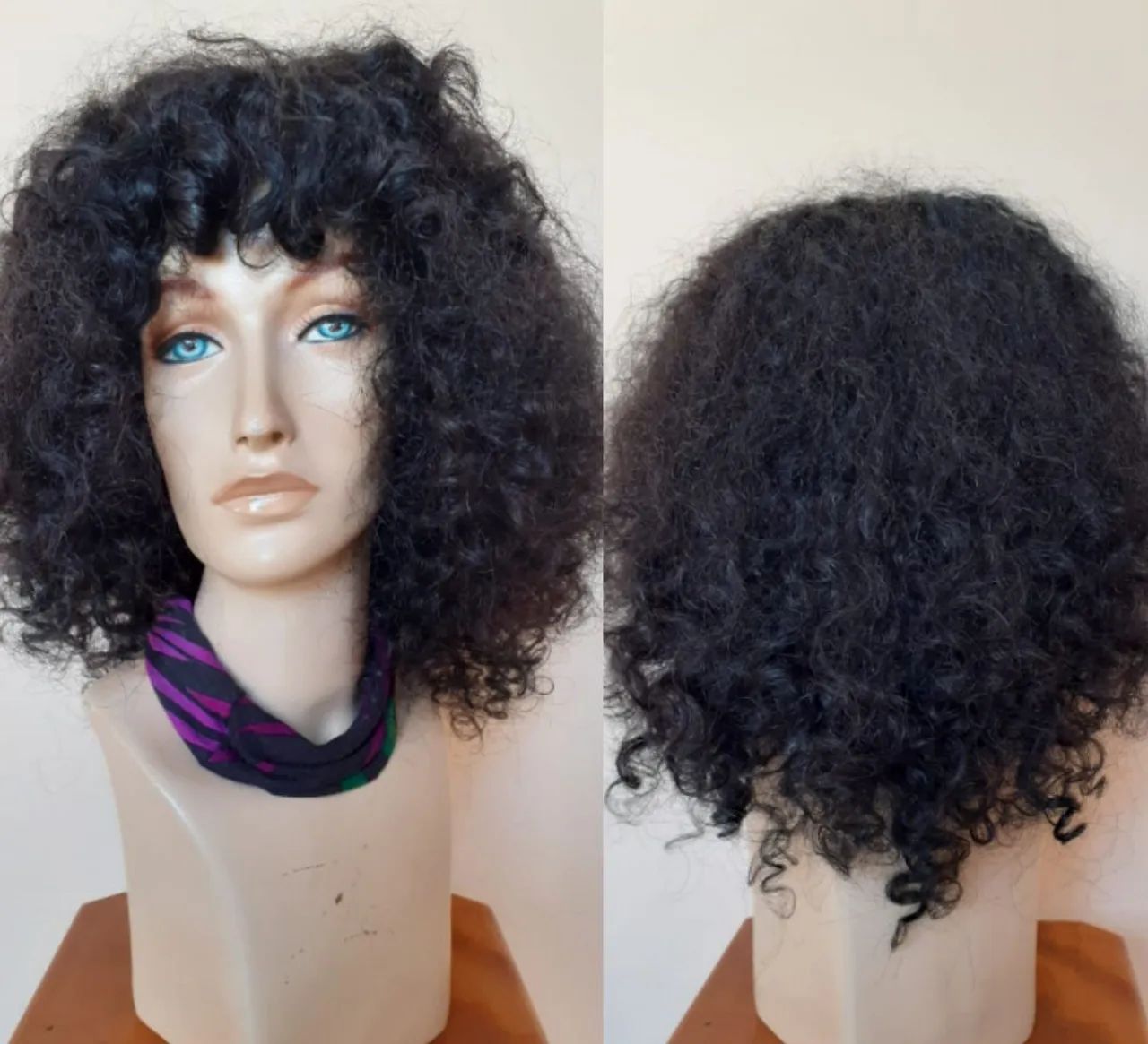 Peruca natural de cabelo humano brasileiro do sul 