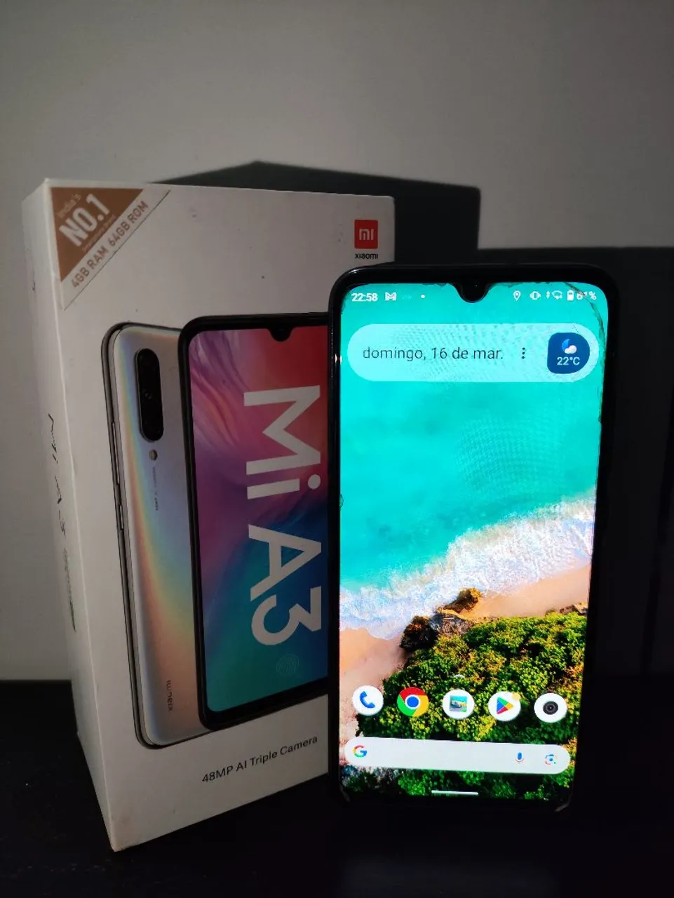 Xiaomi Mi A3 64GB cinza semi-novo