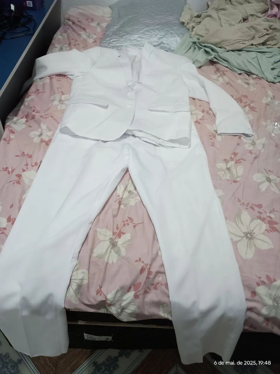 Terno Branco Masculino Novo - Tamanho M - Foto 5