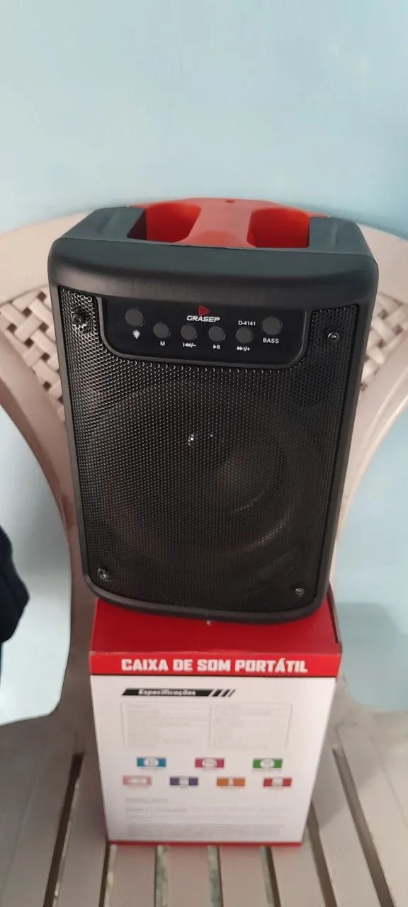 Caixa de Som Portátil Grasep  Bluetooth Potente - Foto 3