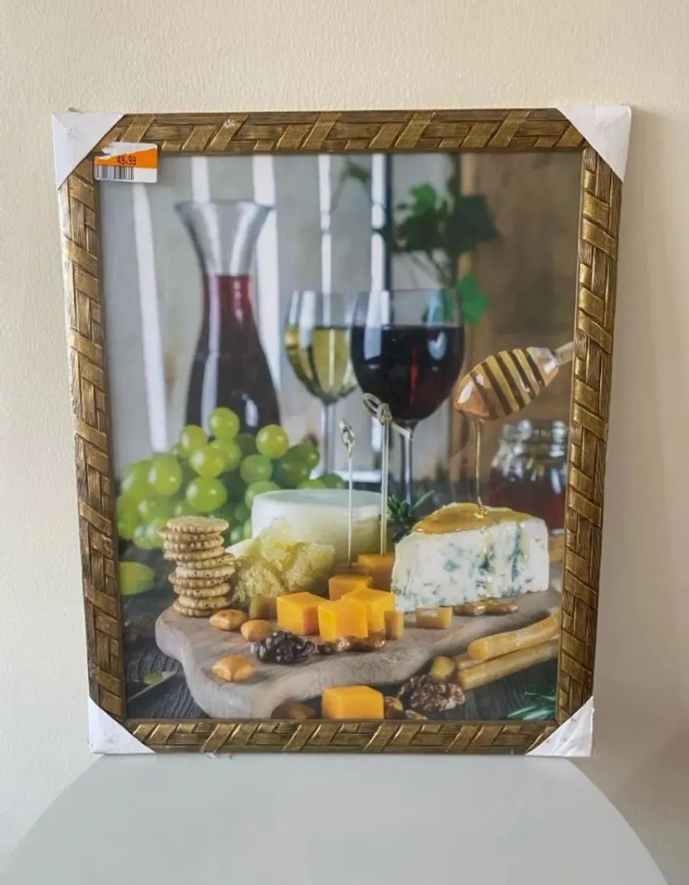 Quadro Decorativo - Queijos e Vinhos