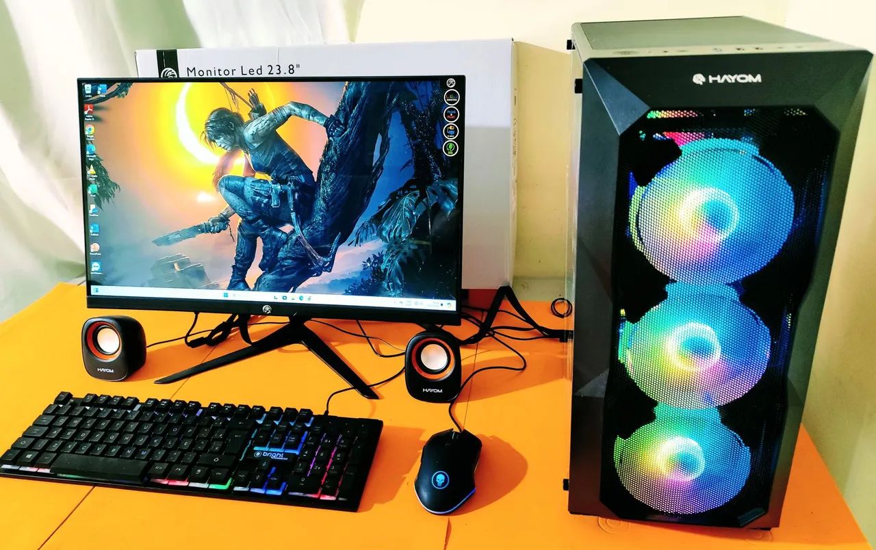 PC Gamer Core i3-7100 Placa Video GT 740 2gb Ssd 500gb Hd 1 Tb 16gb ram Tela 22 - Foto 2