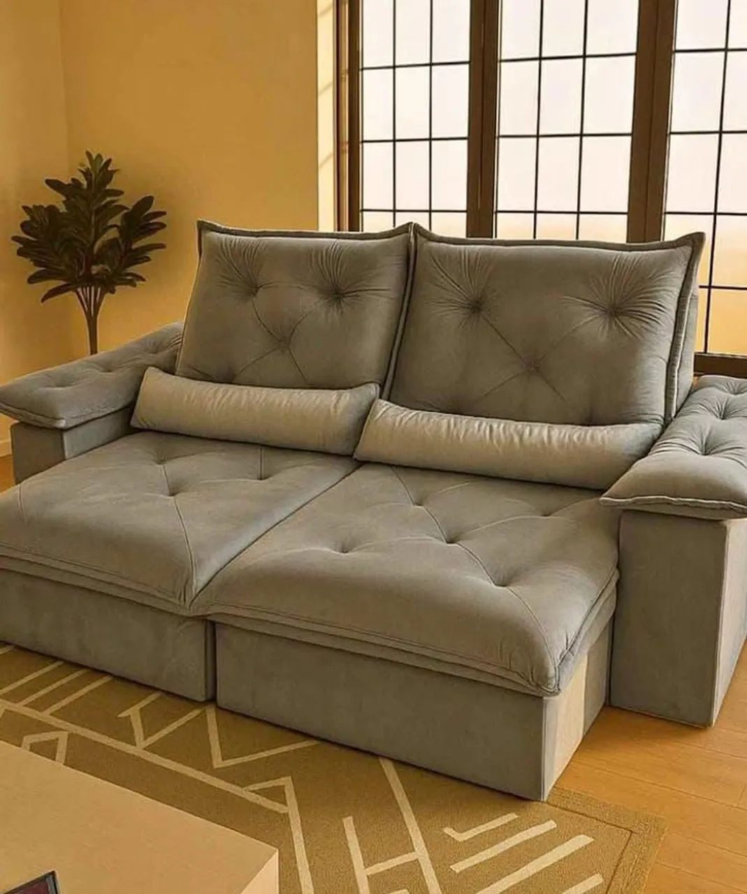 Sofa retratil reclinavel Espuma D28 Molas 2,00 Barato 