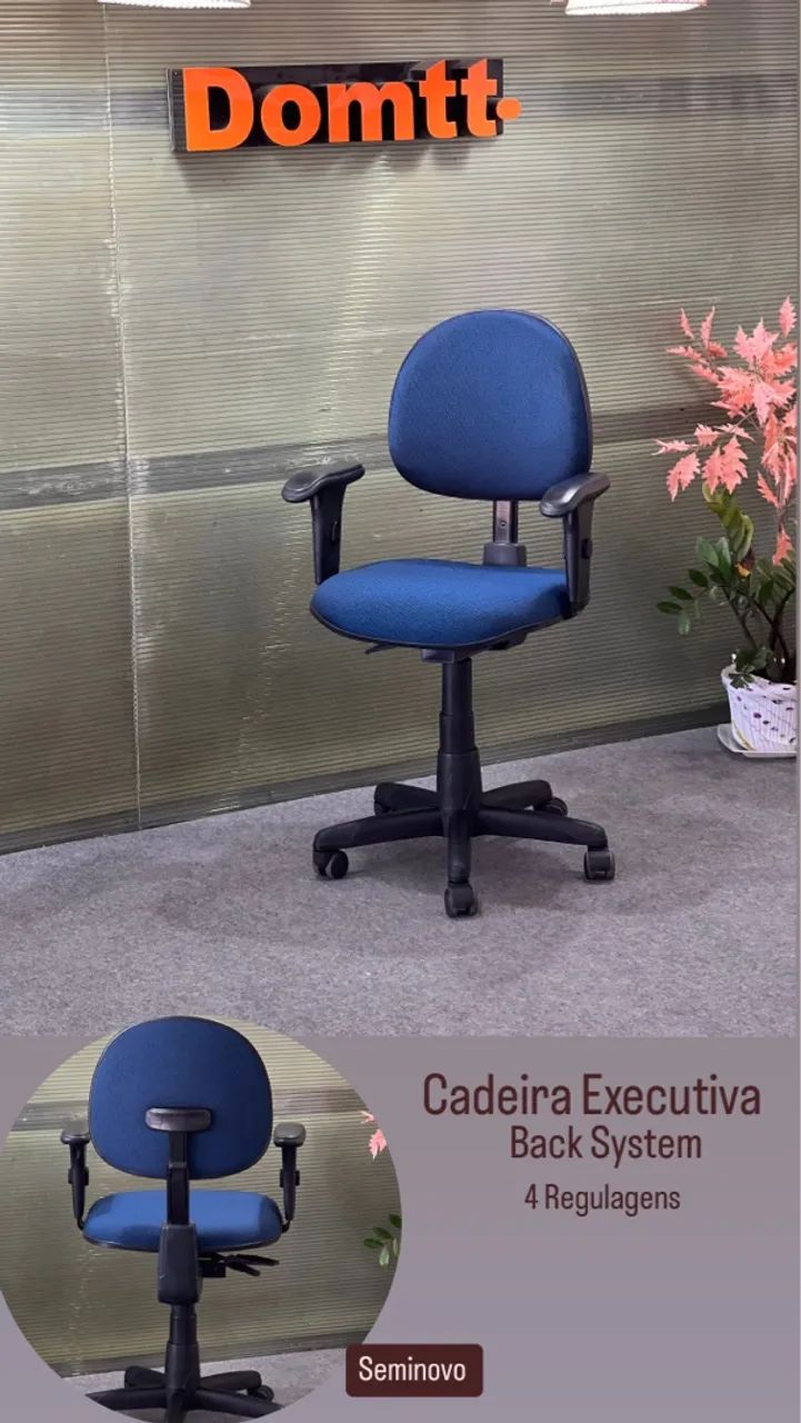 Cadeira Executiva Back system NR17 -Seminova 