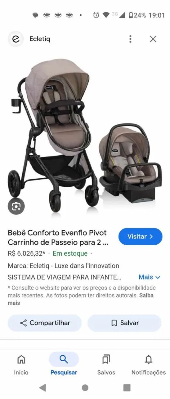 Carinho evenflo  parcelamento em até 10 vezes sem juros no cartão  vindo n loja  - Foto 2