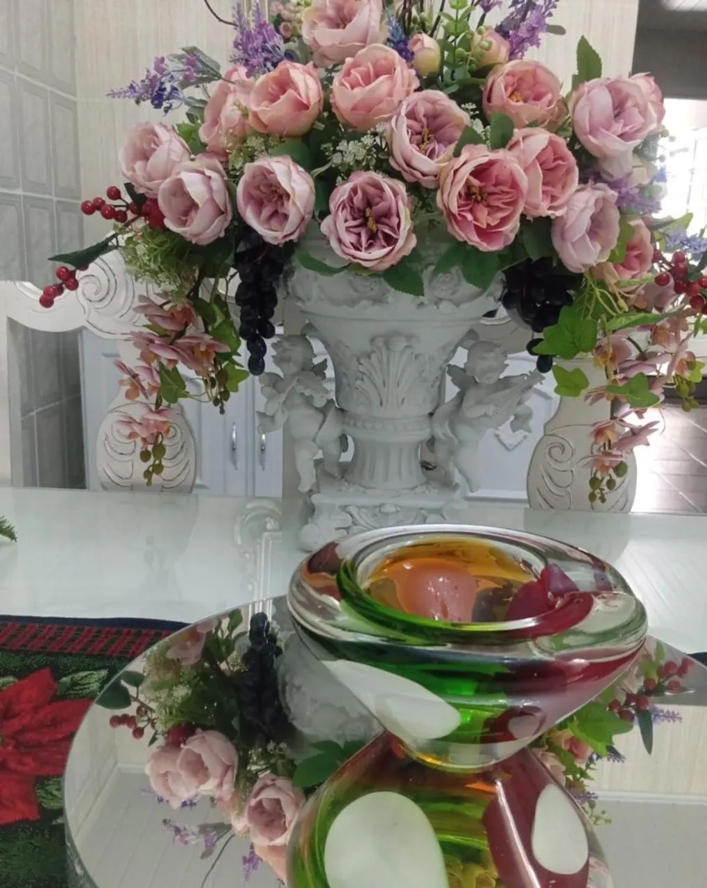 Vaso Cinzeiro Decorativo Murano
