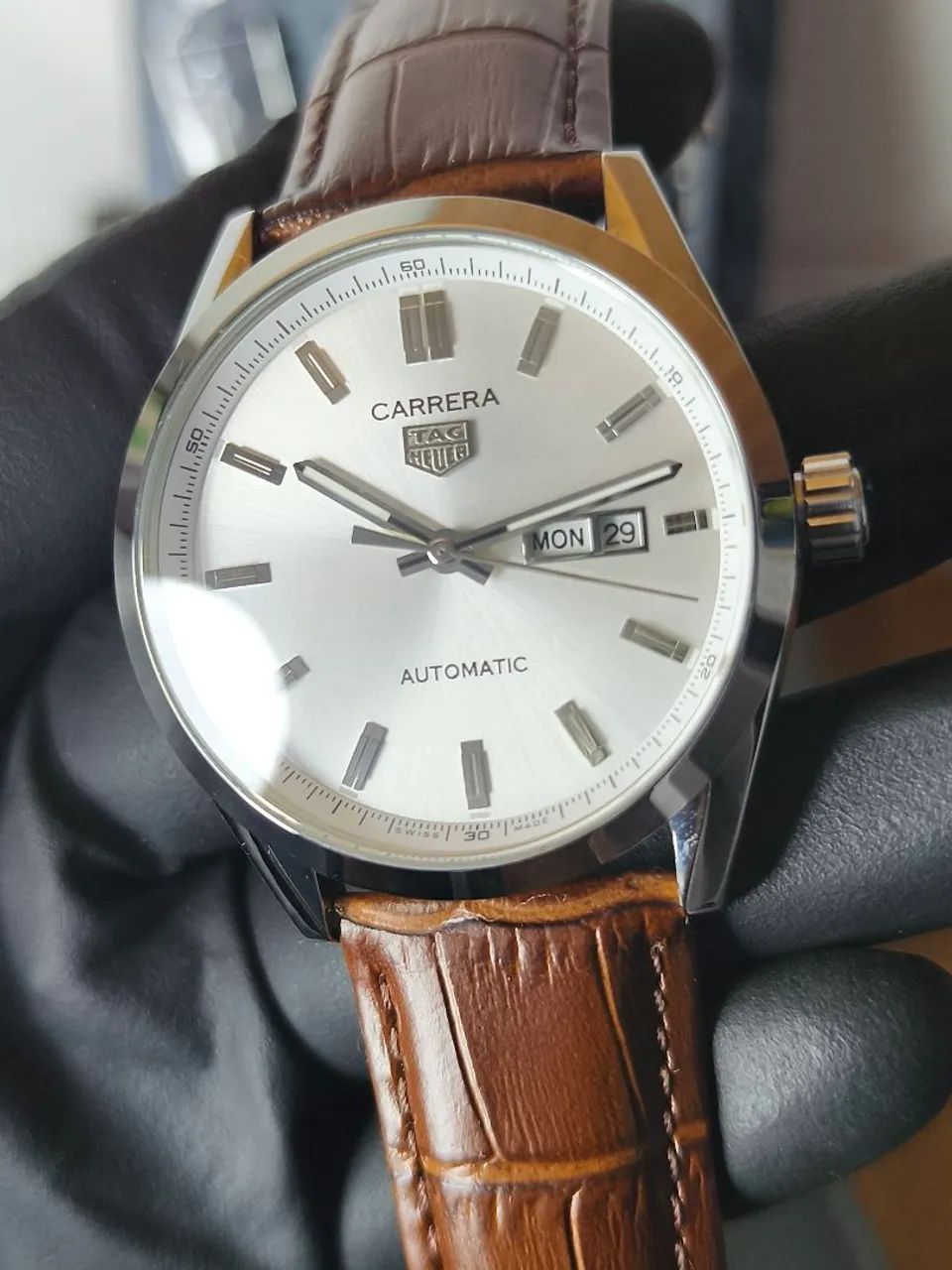 Relógio Tag Heuer Carrera couro  - Foto 5