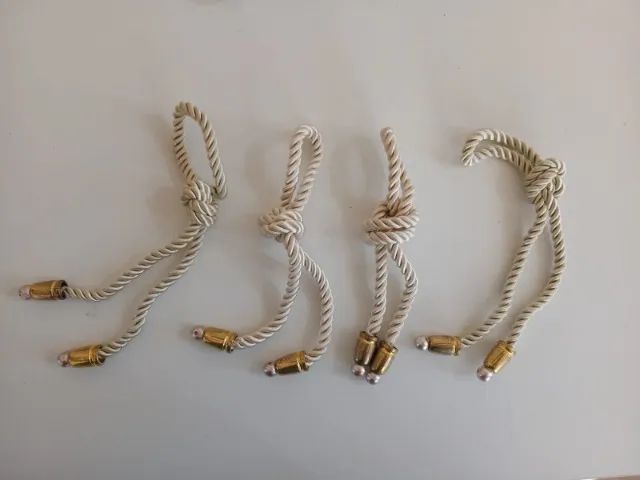 30 unid Cordão Bege Mesa Posta Porta Guardanapo Nó Prendedor Torçal Simples corda Sousplat - Foto 5