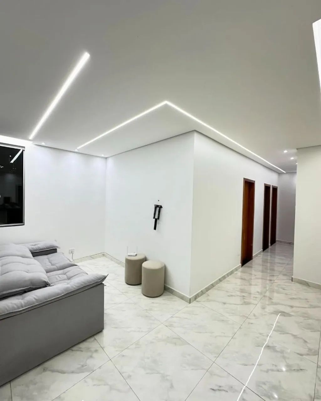 Perfil LED Embutido e Sobrepor Teto Gesso Parede - Foto 4