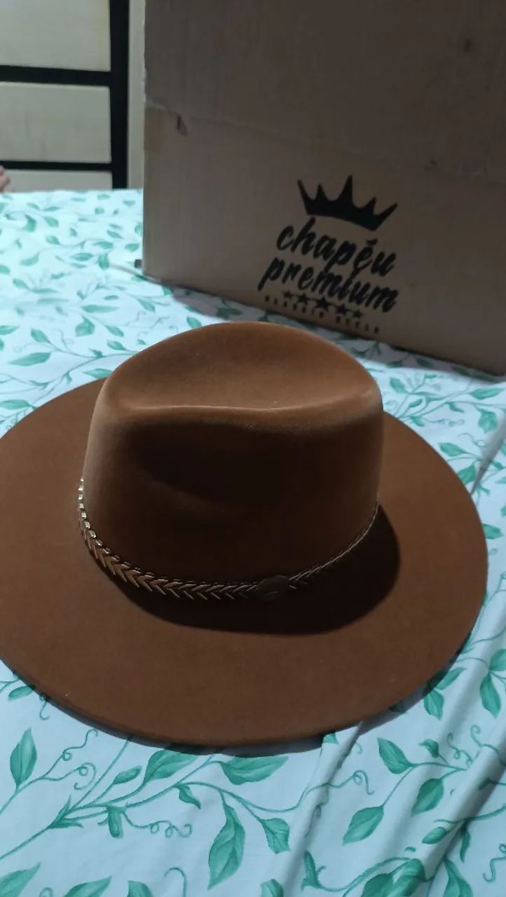 Chapéu country Fedora Marrom - Foto 2