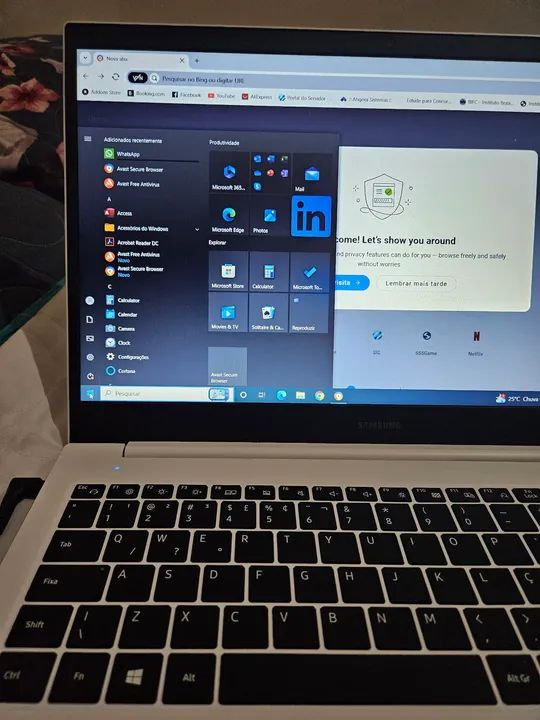 Notebook Samsung Book com tela de 15.6 polegadas
