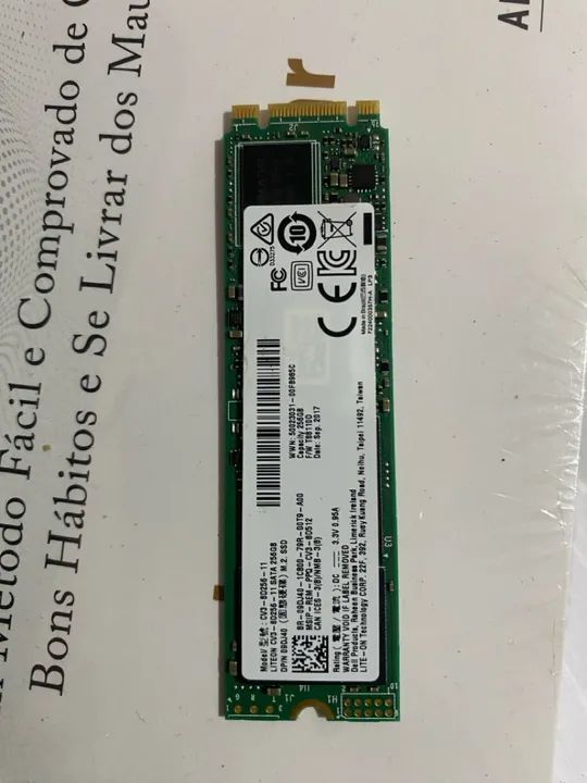 SSD NVMe 256GB para Notebook - Usado em Perfeito Estado