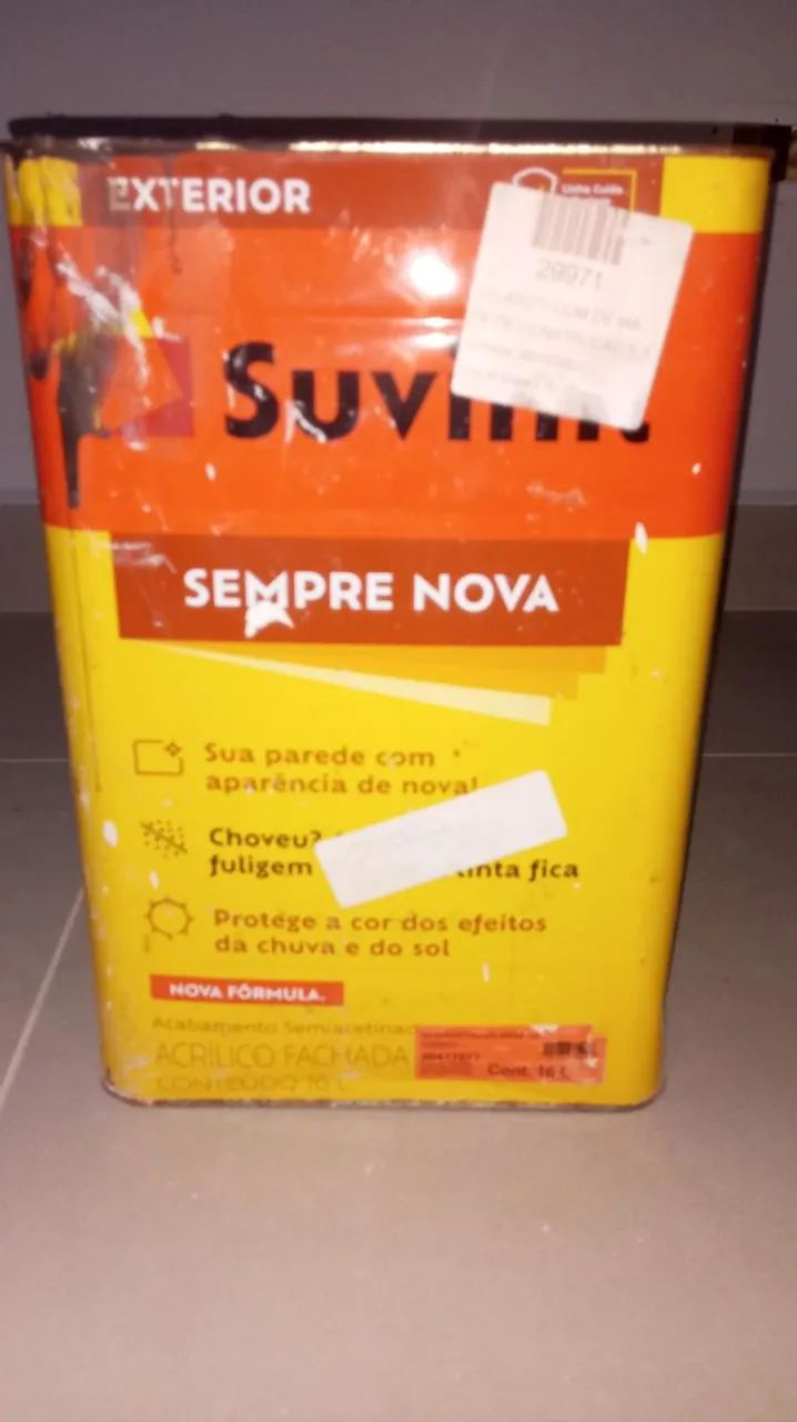 Tinta Suvinil Sempre Nova - Acrilico Fachada - 18 Litros