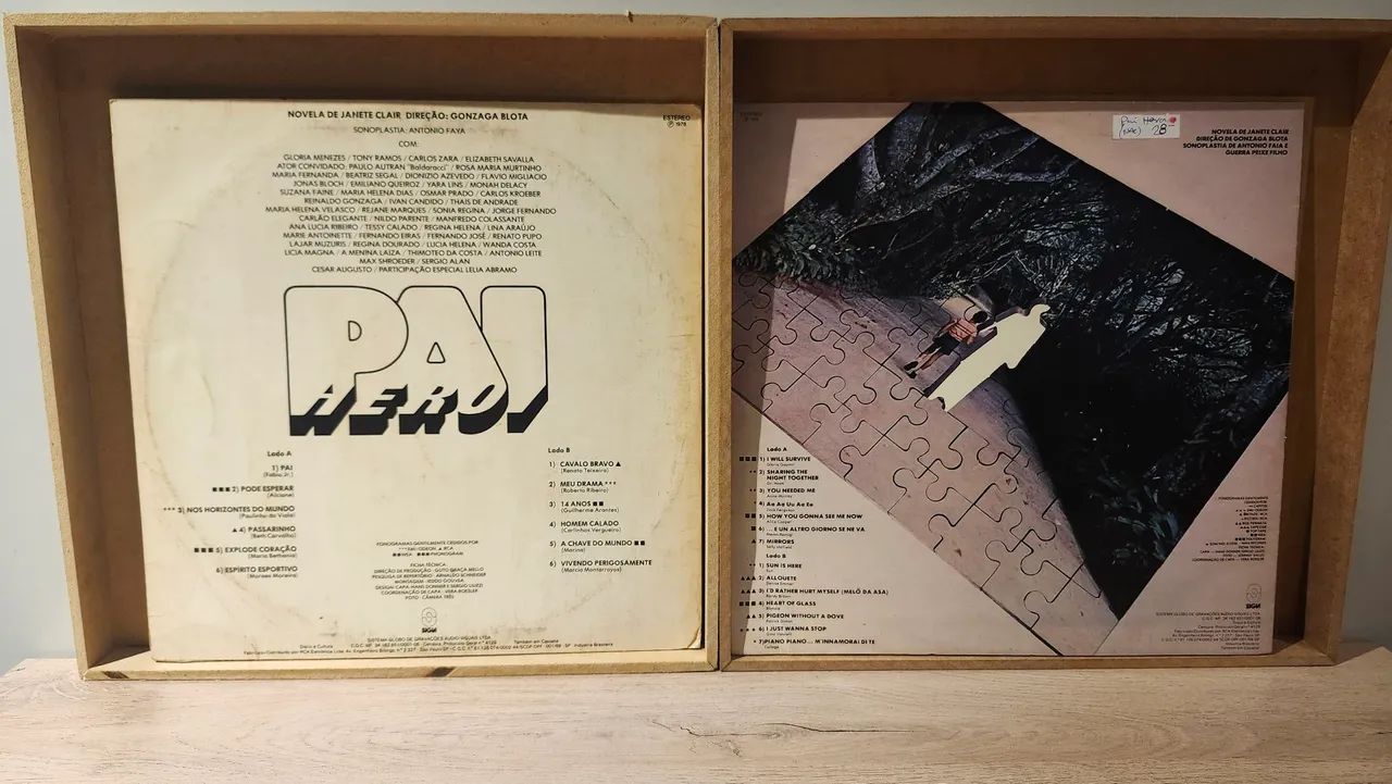 Discos de Vinil Trilha Sonora Novela Pai Herói - Foto 2