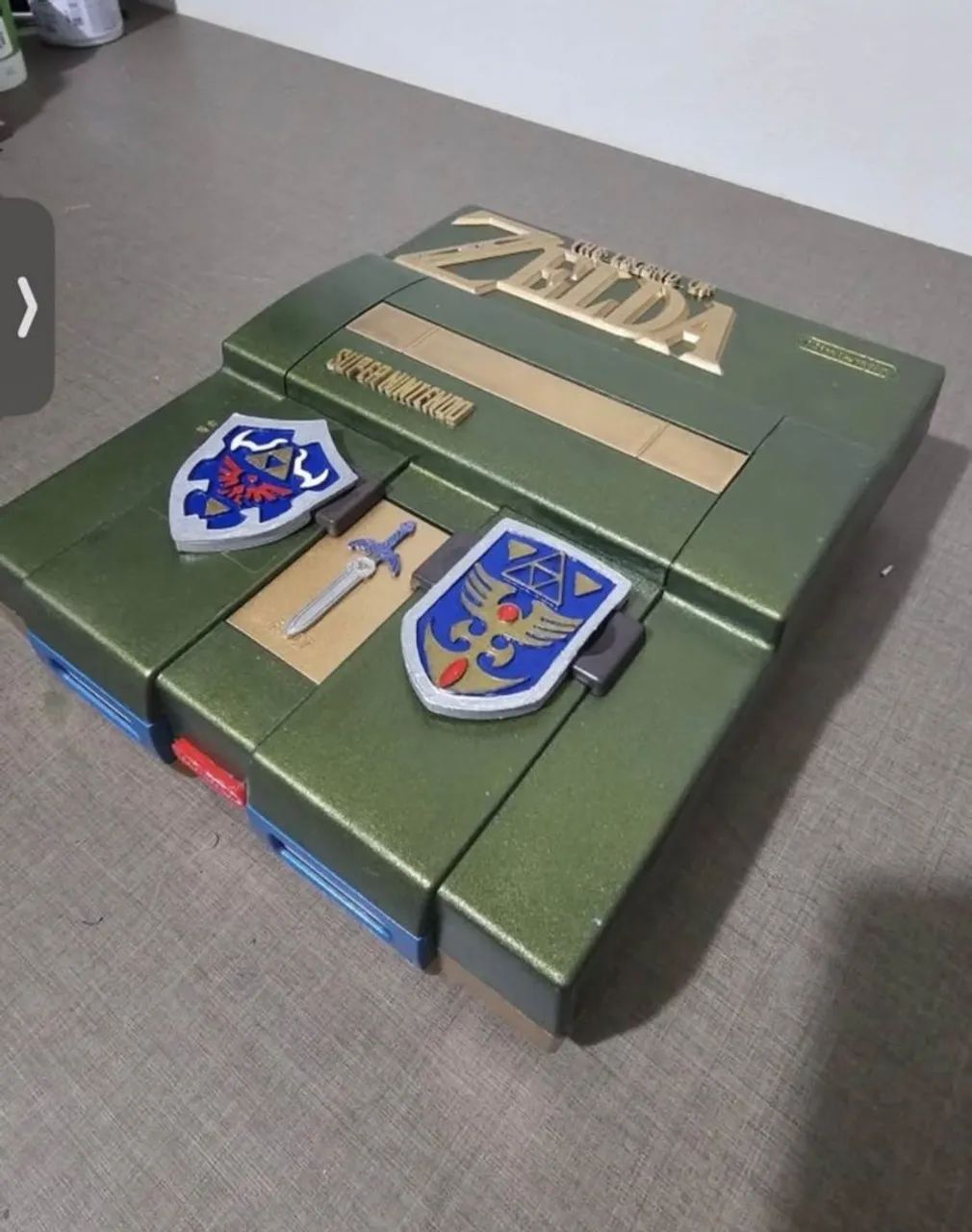 Super Nintendo customizado Zelda com jogos - Foto 3