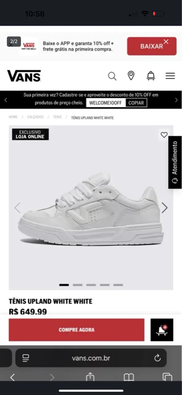 Tênis Upland White White Vans