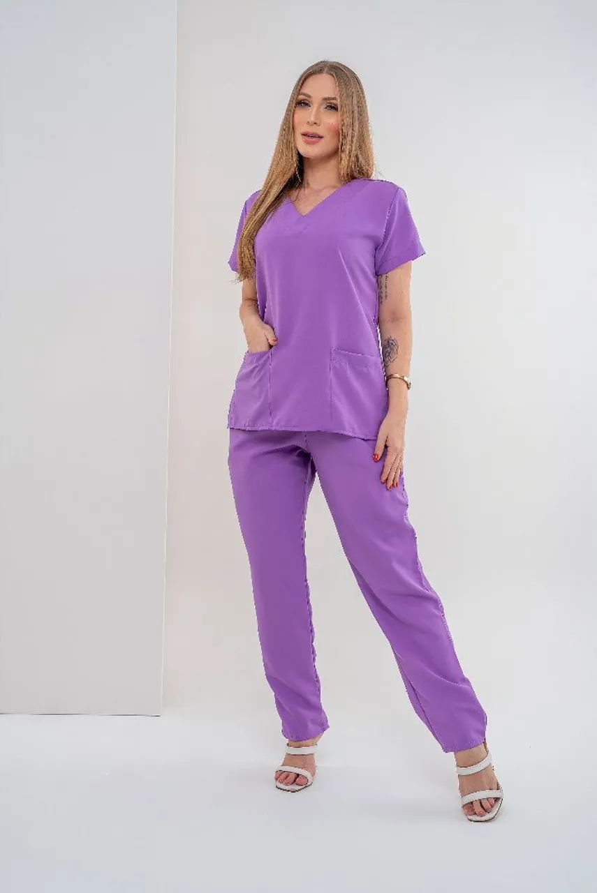 Scrub / conjunto privativo - oxfordine lilas - Foto 3