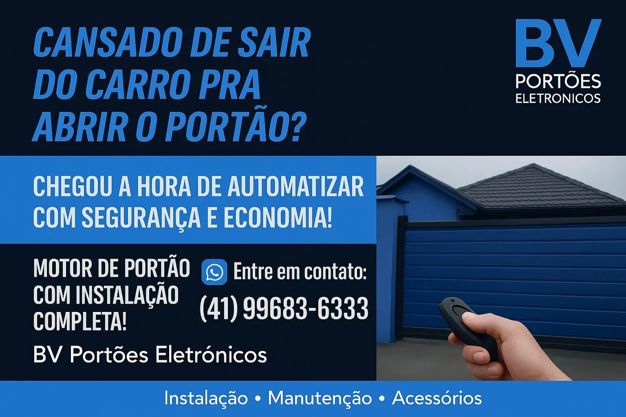Portão Eletrônico - kits de motor novos com Instalação