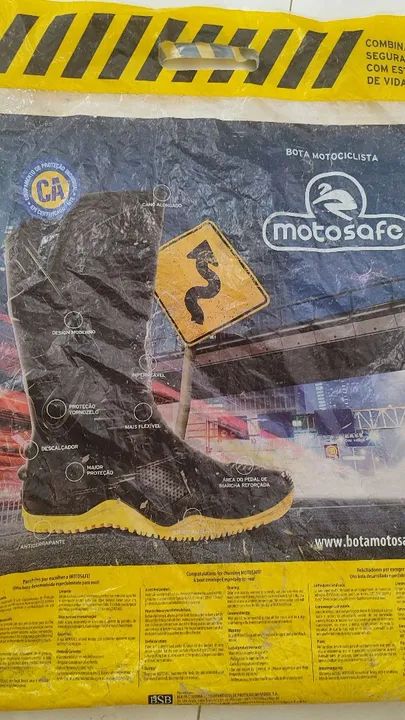 Bota motociclista Motosafe (CHUVA) 41/42 - Foto 4