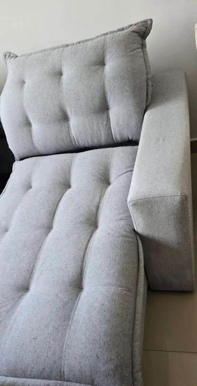 Sofá retrátil confortável moderno de linho - Foto 2
