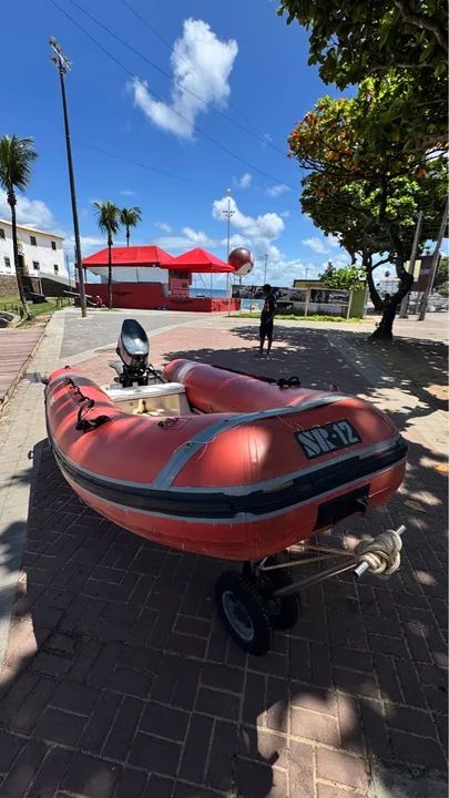 Bote flexboat SR12/ 6 pessoas/ com motor Yamaha 25 modelo DM  2 tempos  Ano 1998 - Foto 4