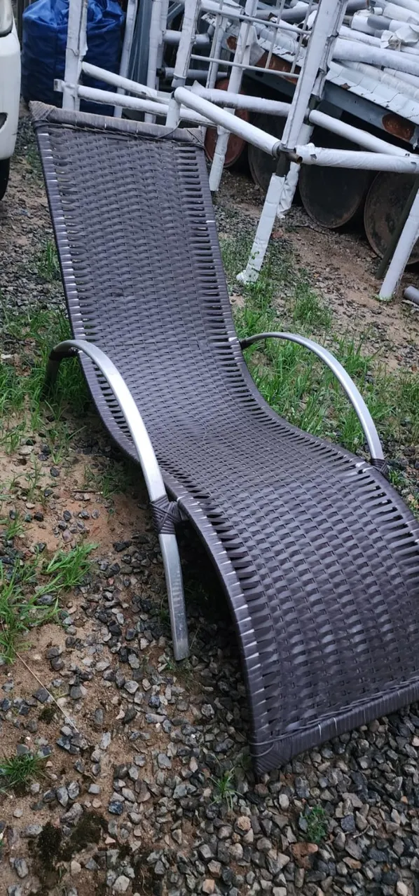2 x Cadeira Para Piscina Em Alumínio Para Tomar Sol E Praia Trama