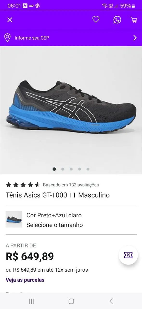 Tênis Asics GT-1000 11 Masculino