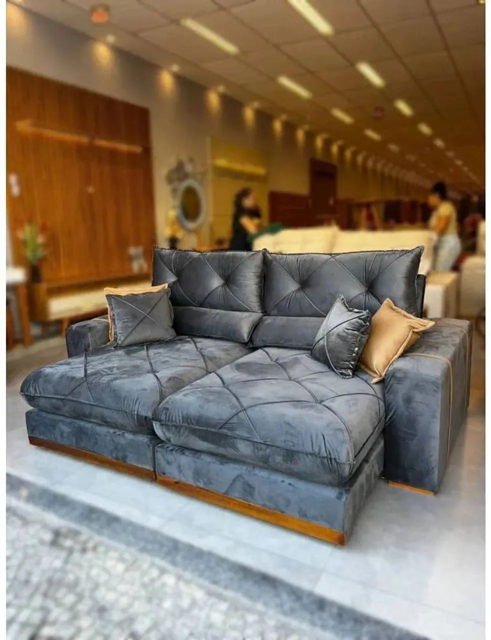 Sofá retrátil e reclinavel 2.30m molas ensacadas / pague na entrega 