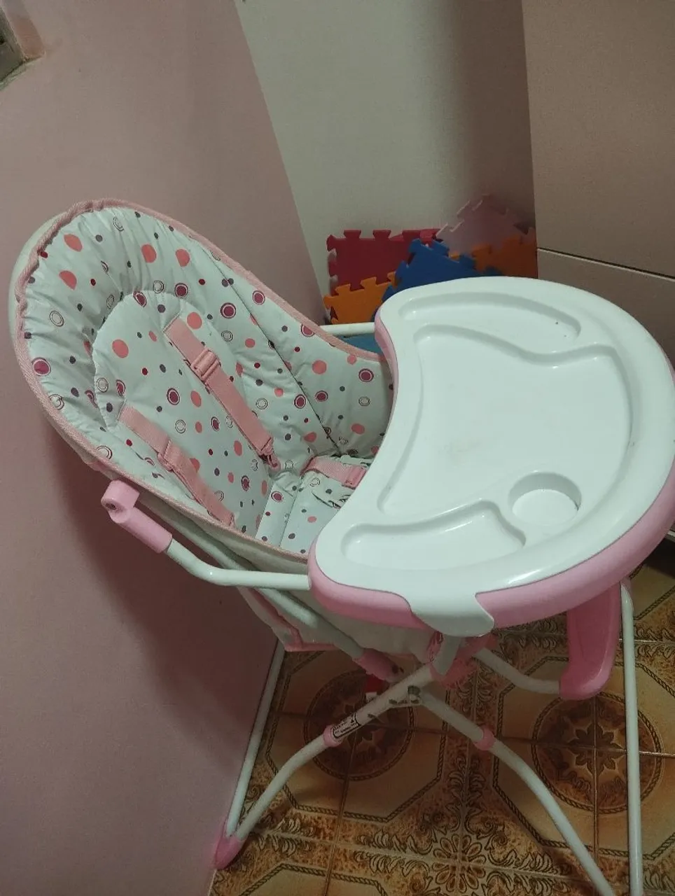 Cadeira de Refeição Infantil Rosa