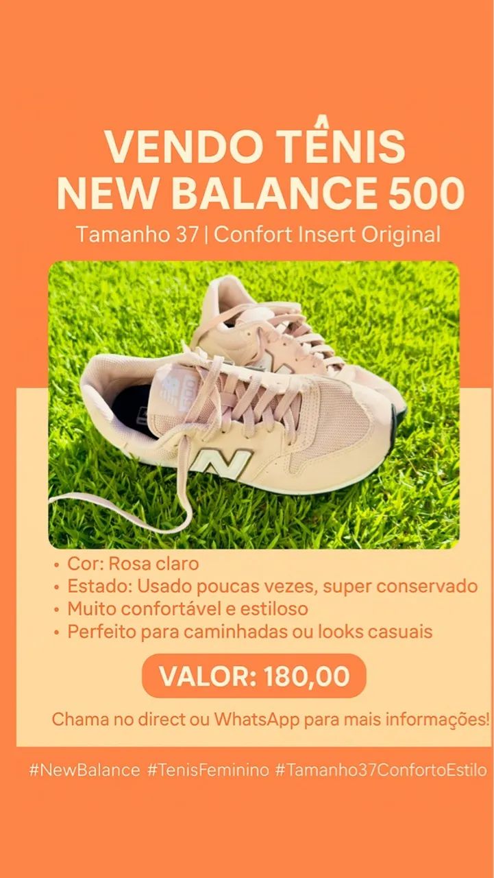 Tênis New Balance 500 - Tamanho 37